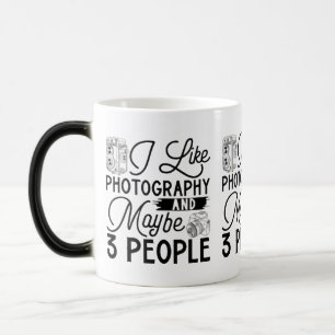 Caneca Mágica Design de Camiseta de Fotógrafo Caligrafia Manual