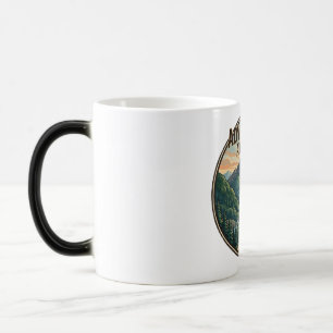 Caneca Mágica Design de Poster do Parque Nacional Retro Aguarda 