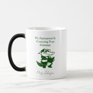 Caneca Mágica Design de professor de inglês engraçado superpoder