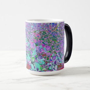 Caneca Mágica Detalhe de Aqua Elegante e Hydrangea de luz do Lim
