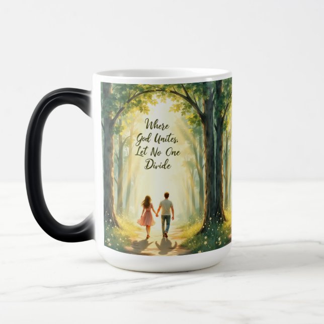 Caneca Mágica Deus Casamento Unidos Morphing Mug (Esquerda)