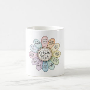 Caneca Mágica Deus Diz Que Você É Flor Cristã