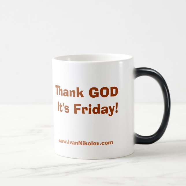 Caneca Mágica DEUS do obrigado é sexta-feira! (Direita)