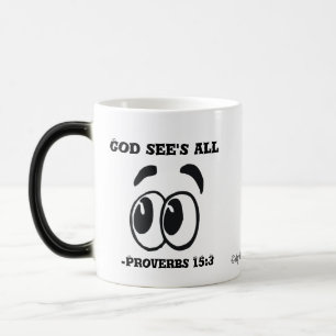 Caneca Mágica Deus vê é tudo