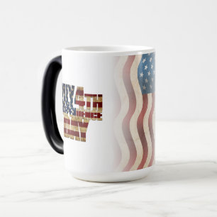 Caneca Mágica Dia 4 de julho da Independência dos EUA