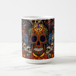 Caneca Mágica Dia das Bruxas, Abóboras de Crânio de Açúcar Fiest
