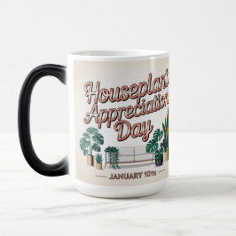 Caneca Mágica Dia de Apreciação de Plantas de Casa 10 de Janeiro
