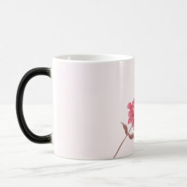 Caneca Mágica Dia de os namorados de rosas rosa com aquarela