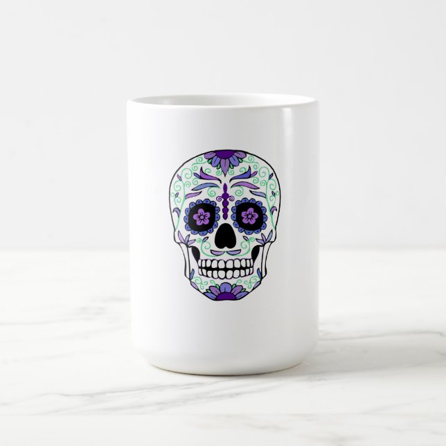 Caneca Mágica Dia do Crânio do Morto da Día de Muertos (Center)