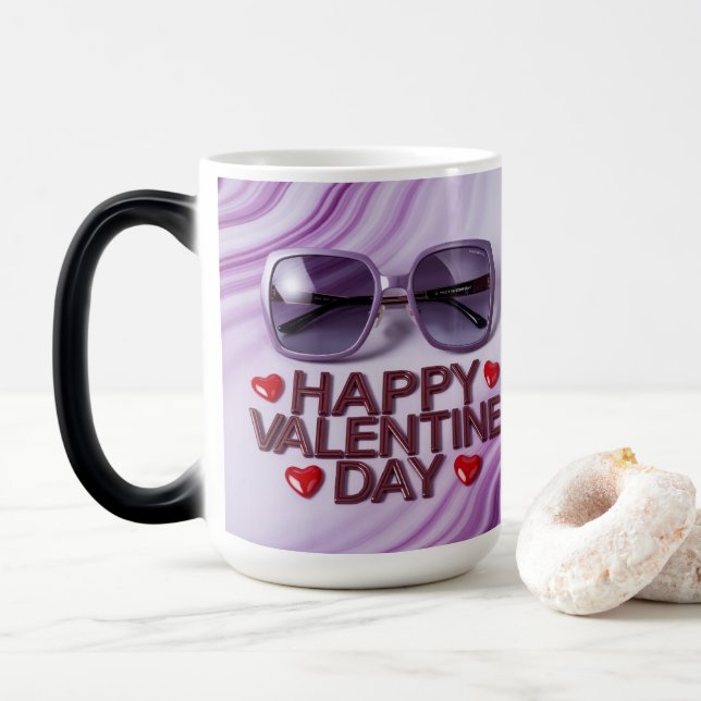 Caneca Mágica Dia dos Namorados Feliz  (Com Donut)