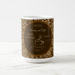 Caneca Mágica Dia dos Pais, Papai e Café, Melhor Papai do Mundo