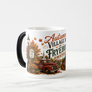 Caneca Mágica Dias de Aldeia de Outono em Fryeburg Color