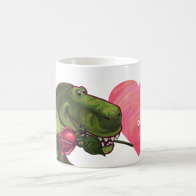 Caneca Mágica Dino com Rosa Be Mine Mug (Centro)