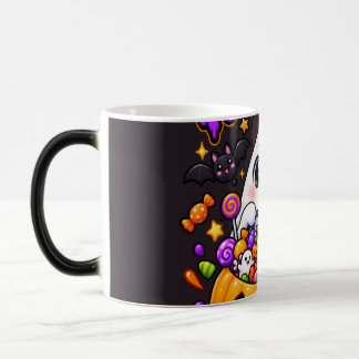 Caneca Mágica Doce Fantasma de Halloween Abóbora Bonito