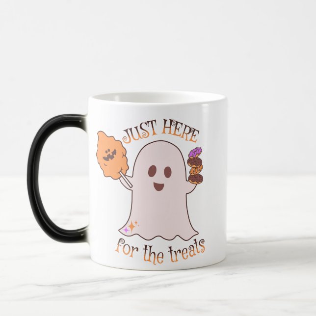Caneca Mágica Doces de Halloween Fantasma e Doçuras Festa (Esquerda)
