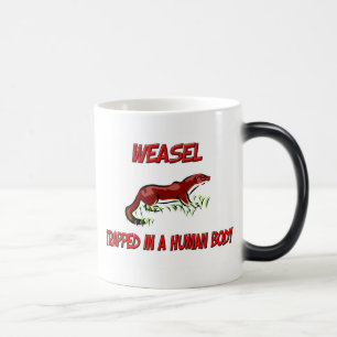 Caneca Mágica Doninhas prendida em um corpo humano