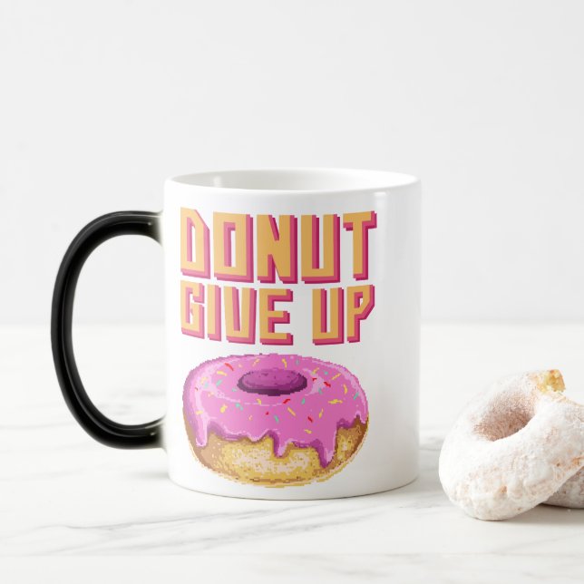 Caneca Mágica Donut Divertido Não Desista (Com Donut)