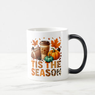 Caneca Mágica É a época do outono com Futebol e Café
