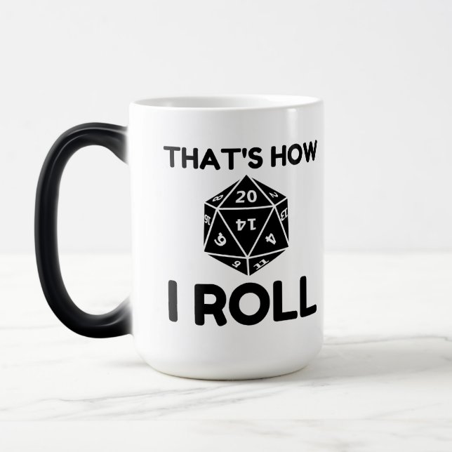 Caneca Mágica É assim que eu faço 20 dados lado a lado (Esquerda)