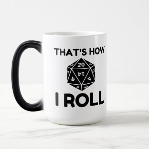Caneca Mágica É assim que eu rolo dados de 20 lados
