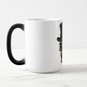 Caneca Mágica é uma caveira com chapéu alto 