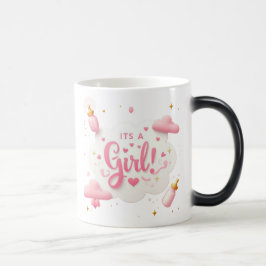 Caneca Mágica "É uma garota!" Mágica Reveal Mug - Pink Pastel