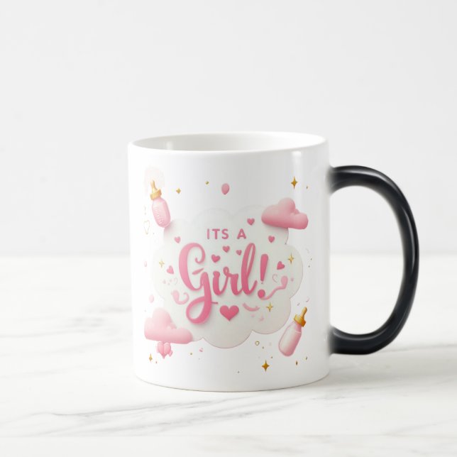 Caneca Mágica "É uma garota!" Mágica Reveal Mug - Pink Pastel (Direita)