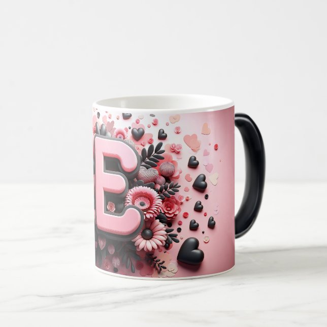 Caneca Mágica E Valentine Alphabet 3D (Frente Esquerda)