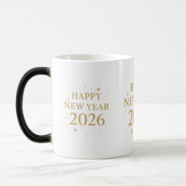 Caneca Mágica Elegant Happy New Year 2026 Coffee Mug