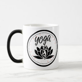 Caneca Mágica Elegant Lotus Flower Yoga Pose Coffee Mug