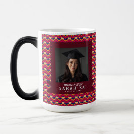 Caneca Mágica Elegant Zigzag Pattern High School Grad