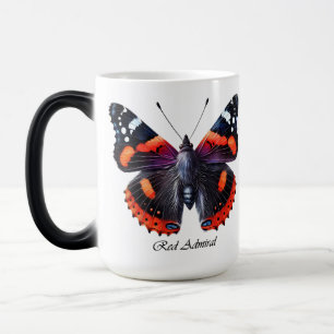 Caneca Mágica Elegante Borboleta Almirante Vermelha Wrap