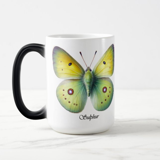 Caneca Mágica Elegante Borboleta Enxofre Wrap (Esquerda)