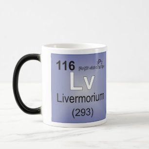 Caneca Mágica Elemento individual de Livermorium - mesa