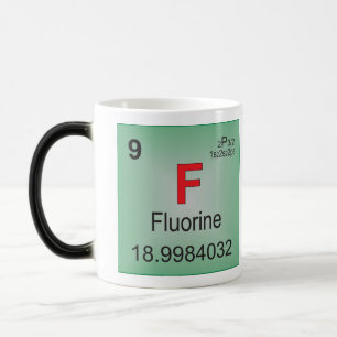 Caneca Mágica Elemento individual do flúor da mesa periódica
