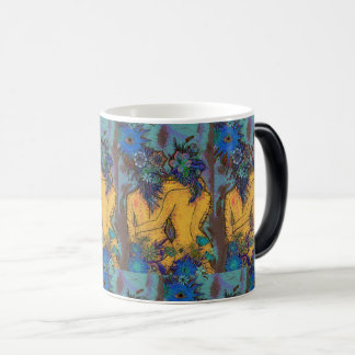 Caneca Mágica Embrião Floral Elegante com Sol e Arte Ocular