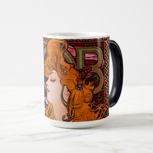 Caneca Mágica Emprego de Alphonse Mucha Vintage Art Nouveau Trab