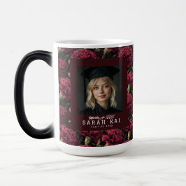 Caneca Mágica Enfermeira Certificada Floral de Cravos Fofa