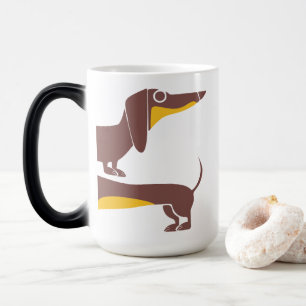 Caneca Mágica Engraçado e fofo dachshund para os pais de cães lo