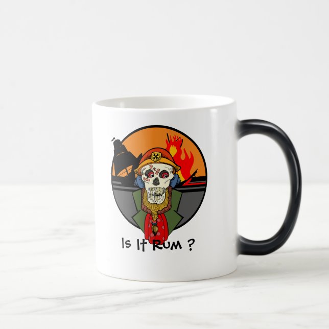 Caneca Mágica Engraçado Pirata Rum Mug | Presente de Humor para  (Direita)