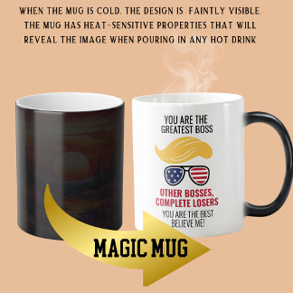 Caneca Mágica Engraçado Trump Melhor Chefe