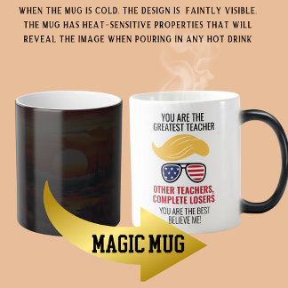 Caneca Mágica Engraçado Trump Melhor Professor