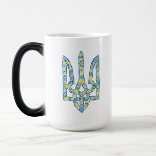 Caneca Mágica Énica nacional ucraniana emblem trident trizub