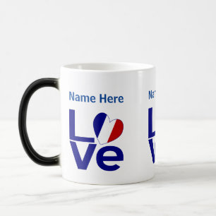 Caneca Mágica Equipamento de Amor Azul Francês Personalizado