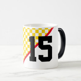 Caneca Mágica Equipe Esportiva Red Dourado Jogador Negro Diversã