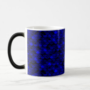 Caneca Mágica Escalas de Sereia Azul Escuro