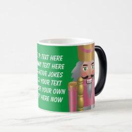 Caneca Mágica Escreva seu texto Verde-preto brilhante moderno