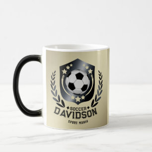 Caneca Mágica Escudo Clássico de Futebol Texto e Fundo Persona