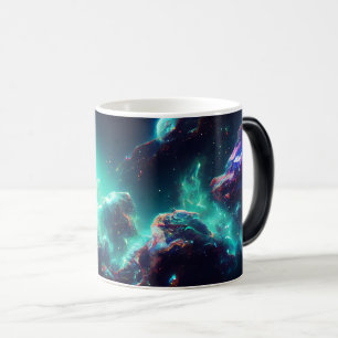 Caneca Mágica Espaço de Abstrato 8 na Nebulosa Fantástica