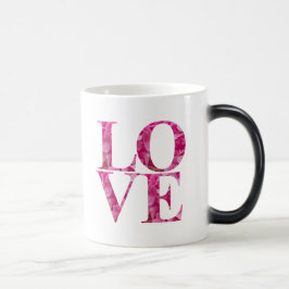 Caneca Mágica Esquadrão de amor elegante, Primavera cor-de-rosa,